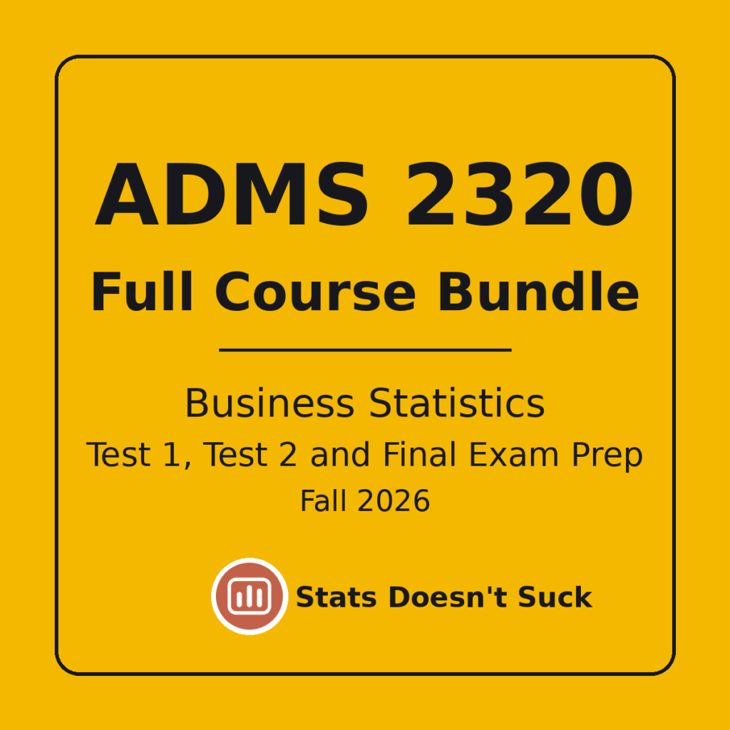 ADMS 2320 Full Course Bundle: Test 1, Test 2 and Final Exam Prep